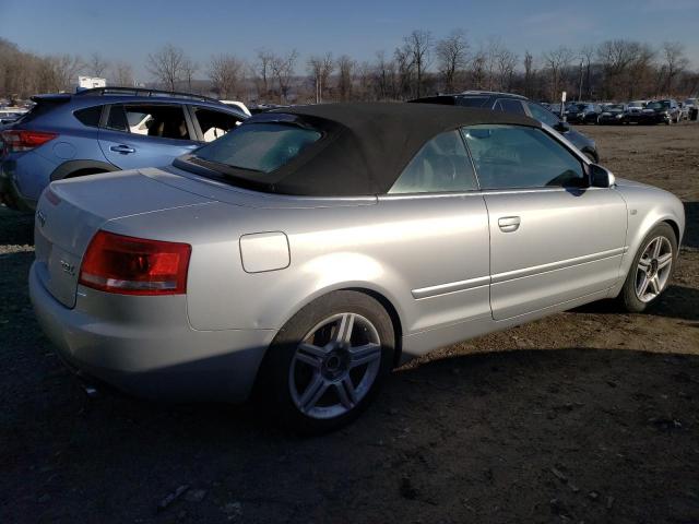 WAUDF48H18K004153 - 2008 AUDI A4 2.0T CABRIOLET QUATTRO SILVER photo 3