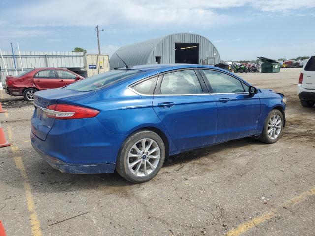 3FA6P0H71HR258911 - 2017 FORD FUSION SE BLUE photo 3