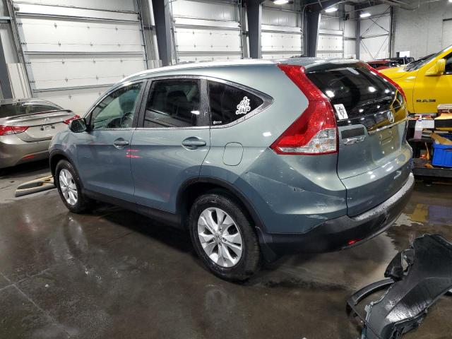 2HKRM4H7XCH601895 - 2012 HONDA CR-V EXL BLUE photo 2