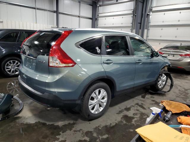 2HKRM4H7XCH601895 - 2012 HONDA CR-V EXL BLUE photo 3