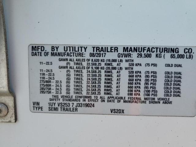 1UYVS2537J3319024 - 2018 UTILITY VS2DX თეთრი ფოტო 10