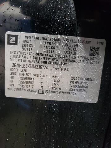 2GNFLEEK5G6236774 - 2016 CHEVROLET EQUINOX LS BLACK photo 13