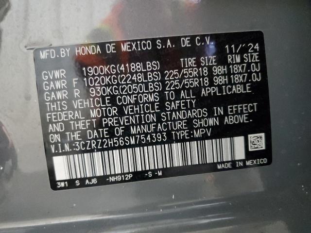 3CZRZ2H56SM754393 - 2025 HONDA HR-V SPORT ნაცრისფერი ფოტო 13