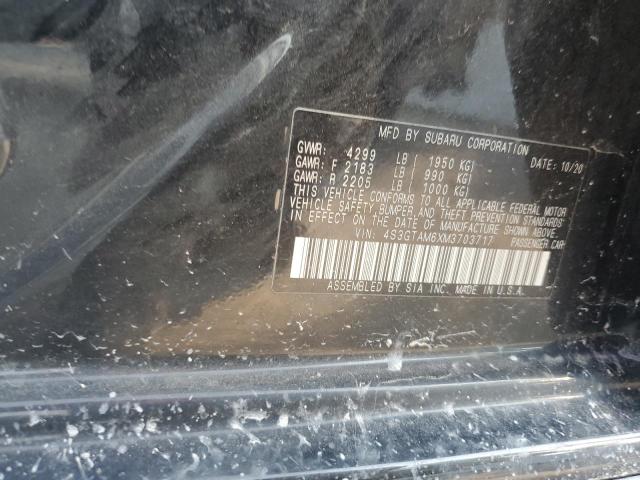 4S3GTAM6XM3703717 - 2021 SUBARU IMPREZA SPORT BLACK photo 12