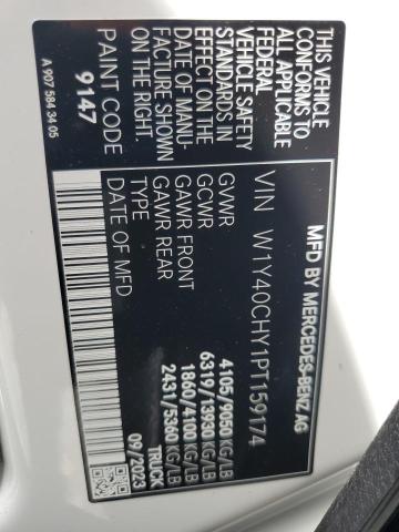 W1Y40CHY1PT159174 - 2023 MERCEDES-BENZ SPRINTER 2500 WHITE photo 12