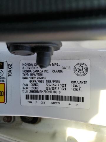 2HKRM4H79DH118819 - 2013 HONDA CR-V EXL WHITE photo 14