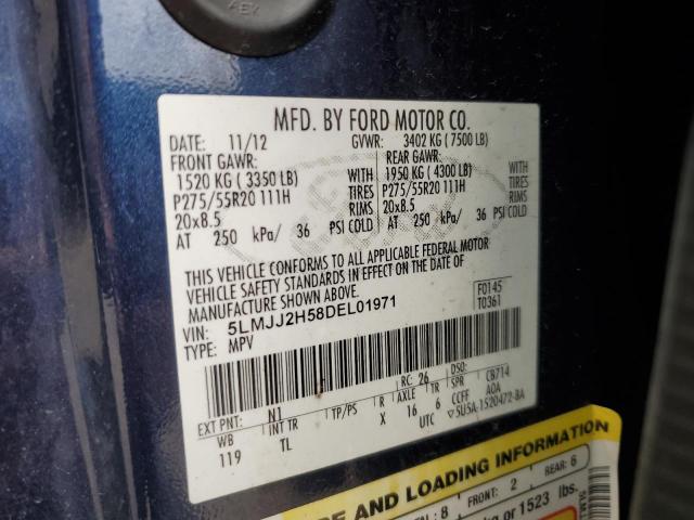 5LMJJ2H58DEL01971 - 2013 LINCOLN NAVIGATOR BLUE photo 14