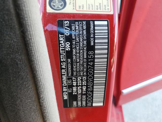 WDDGF8AB9DG074158 - 2013 MERCEDES-BENZ C 300 4MATIC RED photo 12