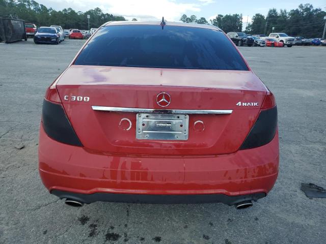 WDDGF8AB9DG074158 - 2013 MERCEDES-BENZ C 300 4MATIC RED photo 6