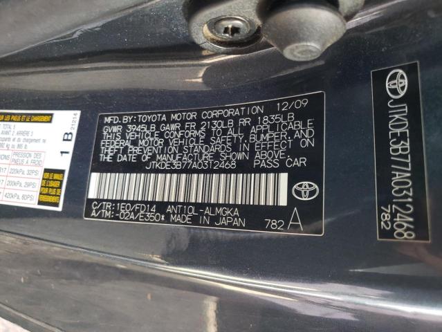 JTKDE3B77A0312468 - 2010 TOYOTA SCION TC Grafit foto 12