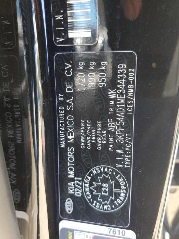 3KPF54AD1ME344339 - 2021 KIA FORTE EX BLACK photo 12