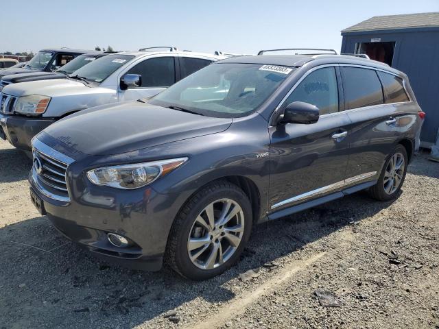 5N1CL0MM3EC512631 - 2014 INFINITI QX60 HYBRID GRAY photo 1