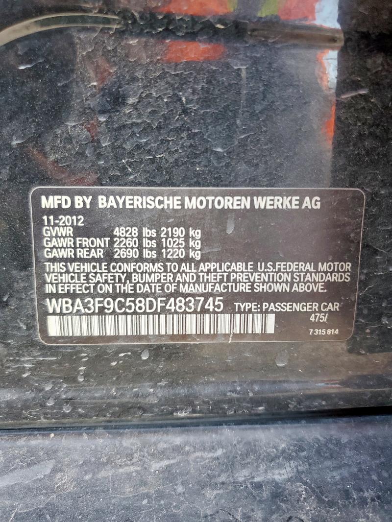 WBA3F9C58DF483745 - 2013 BMW ACTIVEHYBR BLACK photo 12