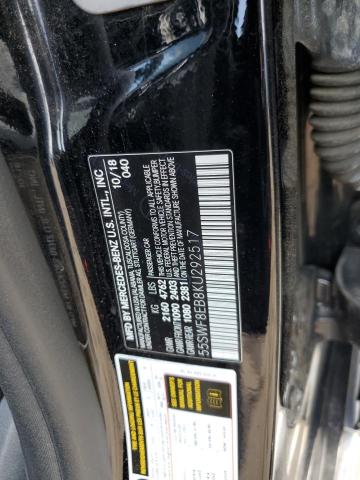 55SWF8EB8KU292517 - 2019 MERCEDES-BENZ C 300 4MATIC BLACK photo 12