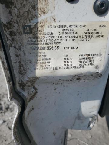 1GCHK29D16E261082 - 2006 CHEVROLET SILVERADO K2500 HEAVY DUTY WHITE photo 13