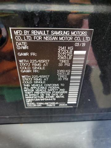 KNMAT2MV1KP544479 - 2019 NISSAN ROGUE S შავი ფოტო 14