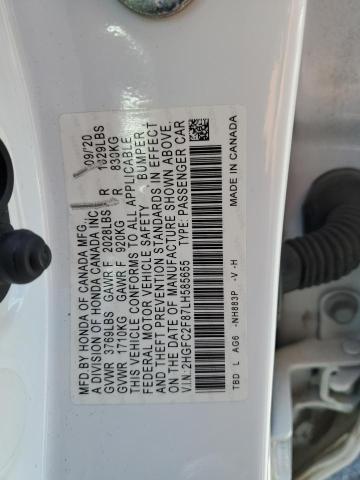 2HGFC2F87LH585655 - 2020 HONDA CIVIC SPORT Weiß Foto 13