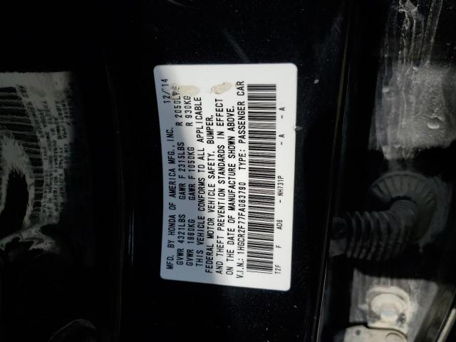 1HGCR2F77FA083790 - 2015 HONDA ACCORD EX BLACK photo 13