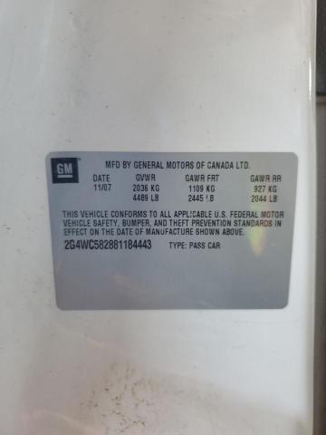 2G4WC582881184443 - 2008 BUICK LACROSSE CX Белый фото 12