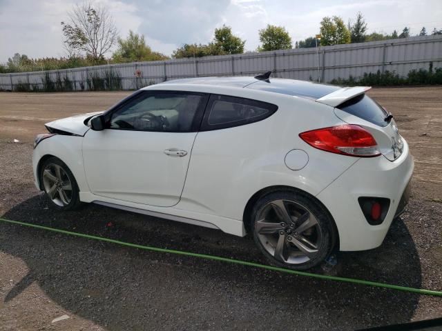 KMHTC6AE5DU086515 - 2013 HYUNDAI VELOSTER TURBO WHITE photo 2