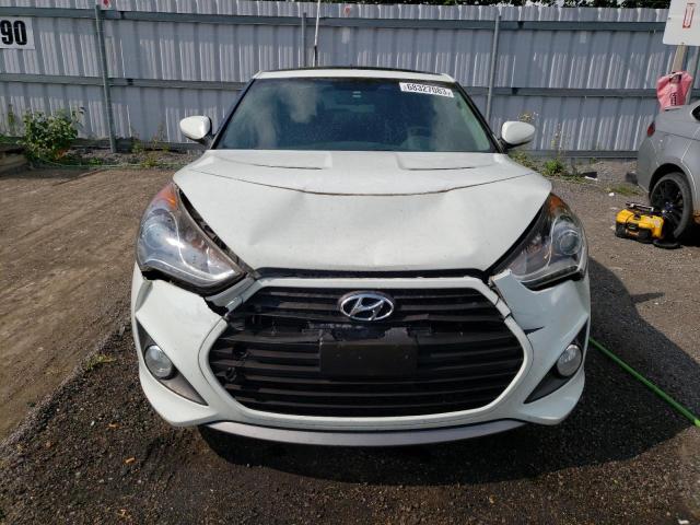 KMHTC6AE5DU086515 - 2013 HYUNDAI VELOSTER TURBO WHITE photo 5