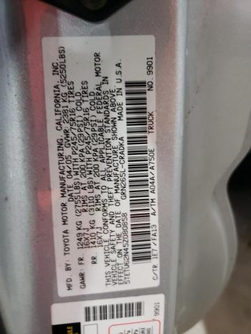 5TETU62N45Z080858 - 2005 TOYOTA TACOMA PRERUNNER ACCESS CAB SILVER photo 12