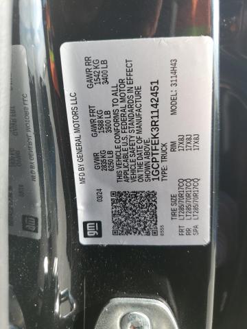 1GCPTFEK3R1142451 - 2024 CHEVROLET COLORADO ZR2 BLACK photo 13