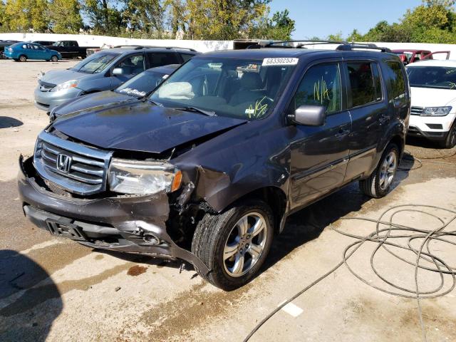 5FNYF4H50FB070505 - 2015 HONDA PILOT EXL GRAY photo 1