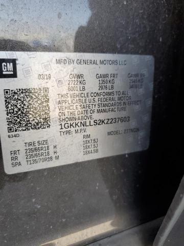 1GKKNLLS2KZ237603 - 2019 GMC ACADIA SLE Grafit fotoğraf 13