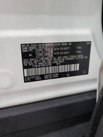 2T3W1RFV0NC207037 - 2022 TOYOTA RAV4 XLE WHITE photo 13