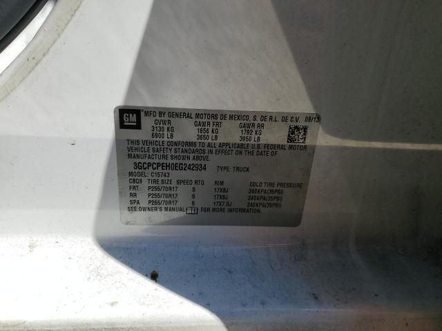 3GCPCPEH0EG242934 - 2014 CHEVROLET SILVERADO C1500 WHITE photo 12