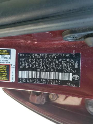 4T1BK1EB0EU108911 - 2014 TOYOTA AVALON BASE Շագանակագույն լուսանկար 12