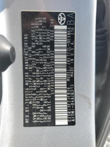 5YFBURHE0GP501892 - 2016 TOYOTA COROLLA L SILVER photo 13