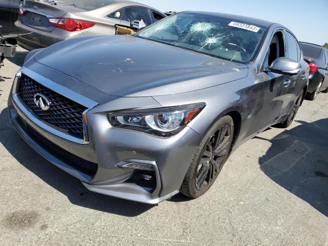 JN1EV7AP8JM357063 - 2018 INFINITI Q50 LUXE GRAY photo 1