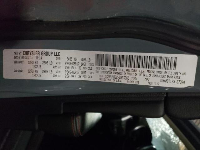 1C4PJMBS2FW523365 - 2015 JEEP CHEROKEE TRAILHAWK GRAY photo 13