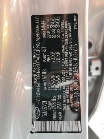 5NMJBCAE9NH037615 - 2022 HYUNDAI TUCSON SEL SILVER photo 12