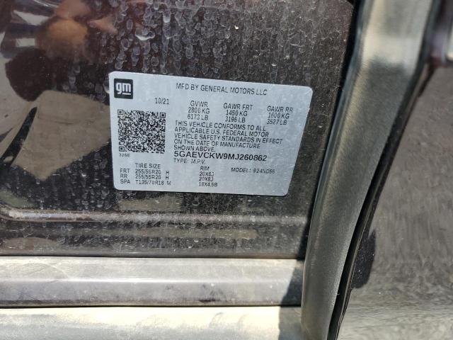 5GAEVCKW9MJ260862 - 2021 BUICK ENCLAVE AVENIR BURGUNDY photo 13