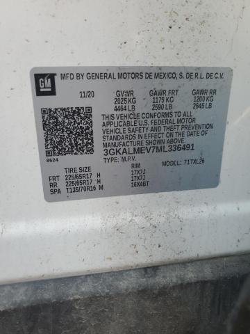 3GKALMEV7ML336491 - 2021 GMC TERRAIN SLE WHITE photo 13