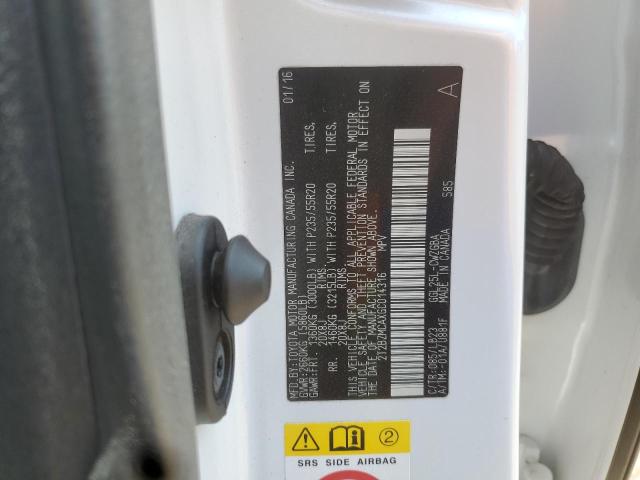 2T2BZMCAXGC014316 - 2016 LEXUS RX 350 BASE 白色 照片 12