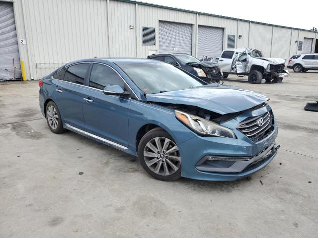 5NPE34AF1FH079407 - 2015 HYUNDAI SONATA SPORT BLUE photo 4