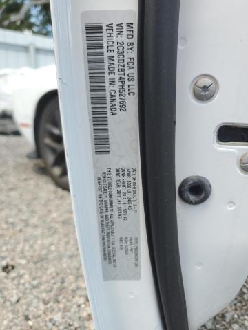 2C3CDZBT4PH527692 - 2023 DODGE CHALLENGER R/T WHITE photo 12