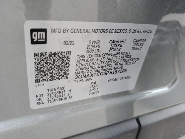 3GNAXTEG3PS187185 - 2023 CHEVROLET EQUINOX LT ვერცხლისფერი ფოტო 13