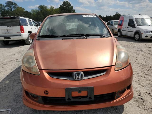 JHMGD37687S000310 - 2007 HONDA FIT S ORANGE photo 5