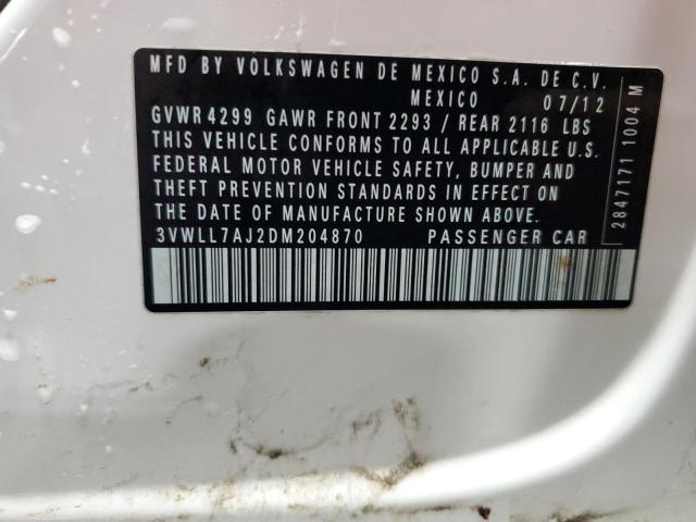 3VWLL7AJ2DM204870 - 2013 VOLKSWAGEN JETTA TDI Ağ foto 13