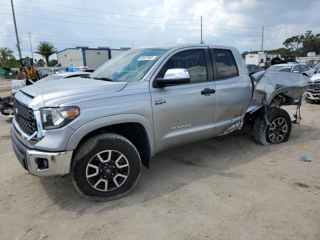 5TFRY5F1XMX272209 - 2021 TOYOTA TUNDRA DOUBLE CAB SR/SR5 SILVER photo 1