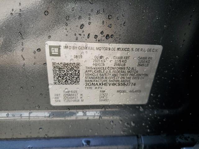 3GNAXHEV4KS590774 - 2019 CHEVROLET EQUINOX LS 灰色 照片 13