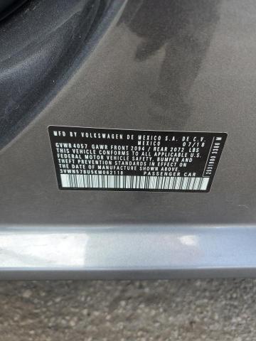 3VWN57BU5KM062118 - 2019 VOLKSWAGEN JETTA S Сұр фото 12