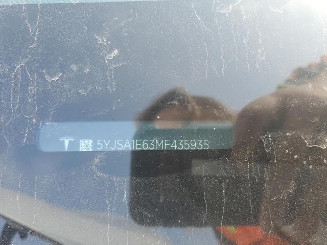 5YJSA1E63MF435935 - 2021 TESLA MODEL S Սպիտակ լուսանկար 12