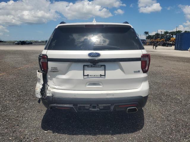 1FM5K8GT1GGA60669 - 2016 FORD EXPLORER SPORT WHITE photo 6