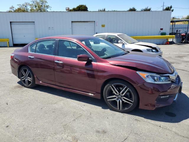 1HGCR2F52GA080201 - 2016 HONDA ACCORD SPORT 勃艮第红 照片 4